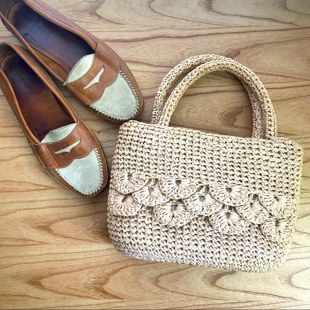 VNG boho woven raffia bag